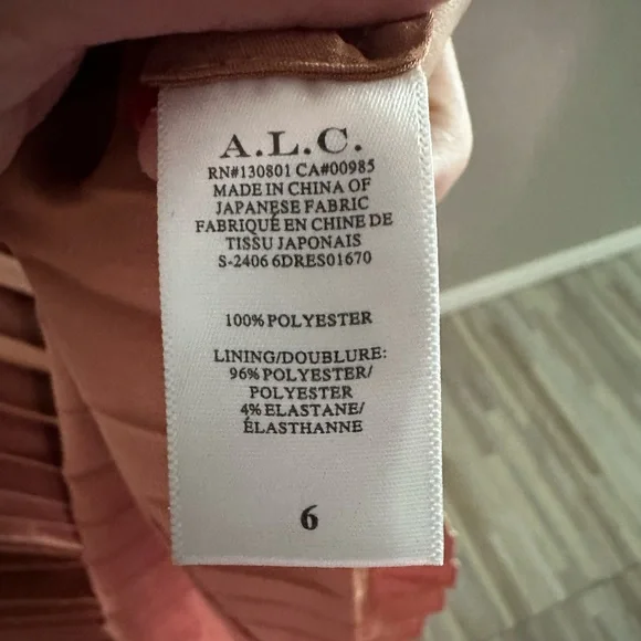 A.L.C. Delfina Matte Pleated Dress $695 Womens size 6 - Picture 6 of 10